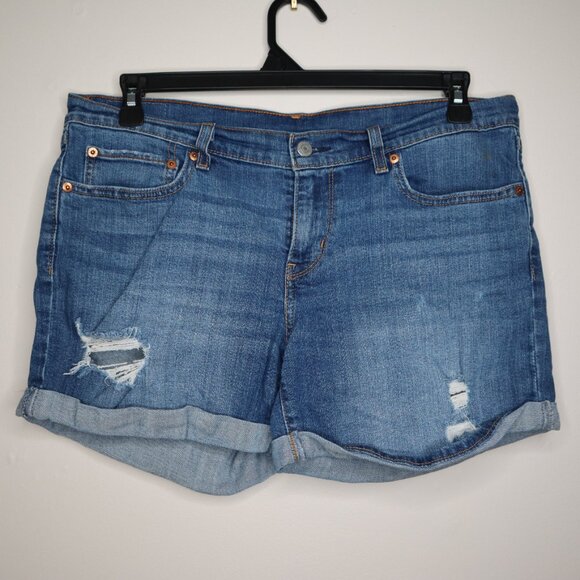 Levi's Jean Shorts, Distressed Detail, Size 31. 99% Cotton. - Picture 5 of 5